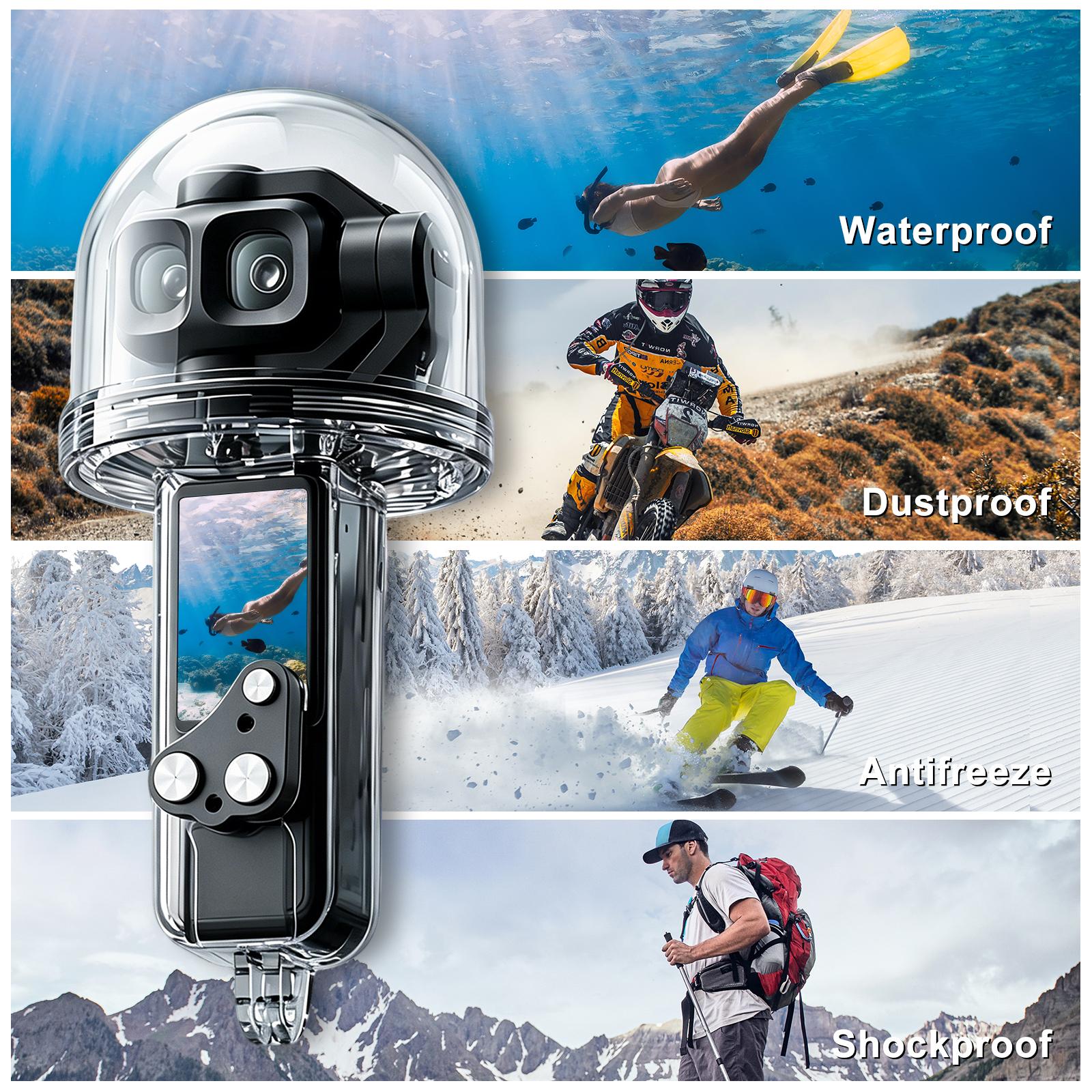 Fishing Boat Cover - DJI Osmo Pocket 4P用50m防水ハウジングダイビングケース、シェルカバーカメラアクセサリー