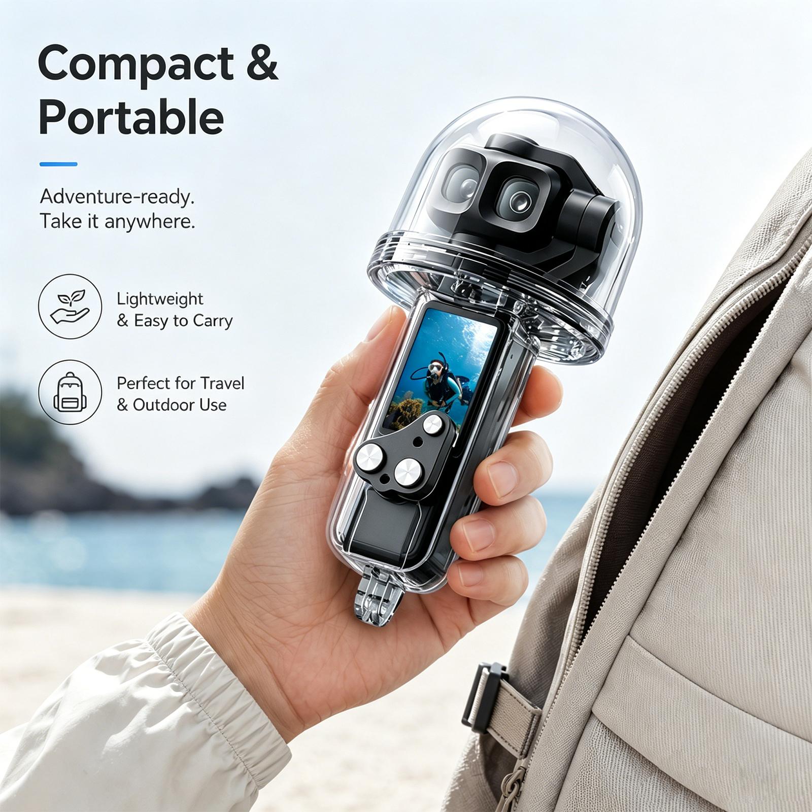 DJI Osmo Pocket 4P用50m防水ハウジングダ - Fishing Boat Cover のレビューと価格